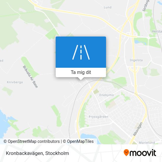 Kronbackavägen karta