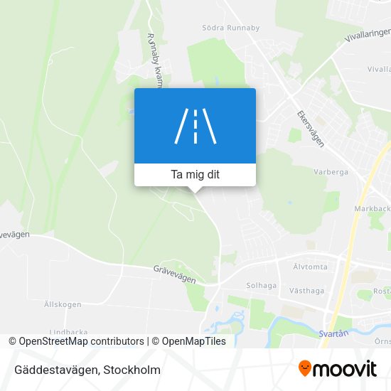 Gäddestavägen karta