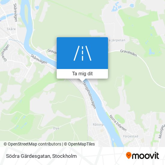 Södra Gärdesgatan karta