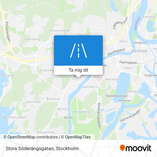 Stora Söderängsgatan karta