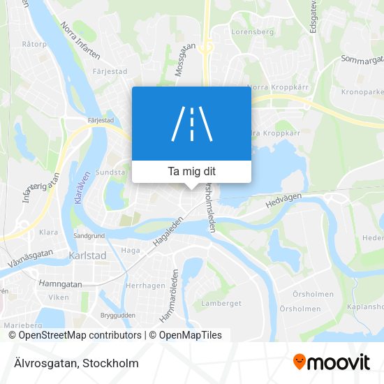 Älvrosgatan karta