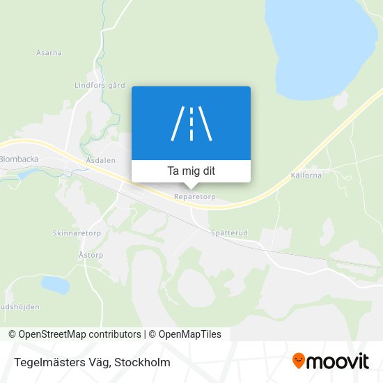 Tegelmästers Väg karta