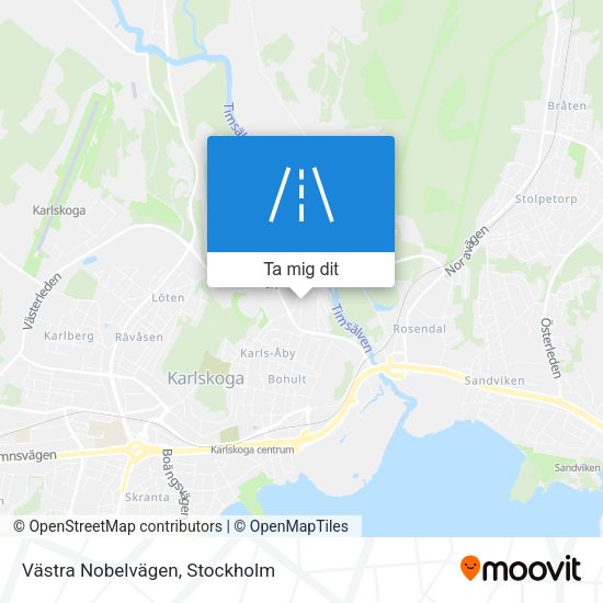 Västra Nobelvägen karta