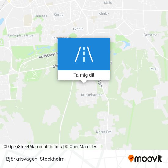 Björkrisvägen karta