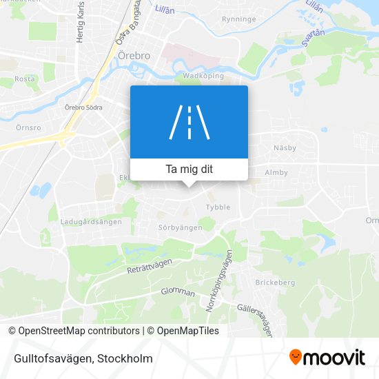 Gulltofsavägen karta