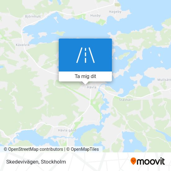 Skedevivägen karta