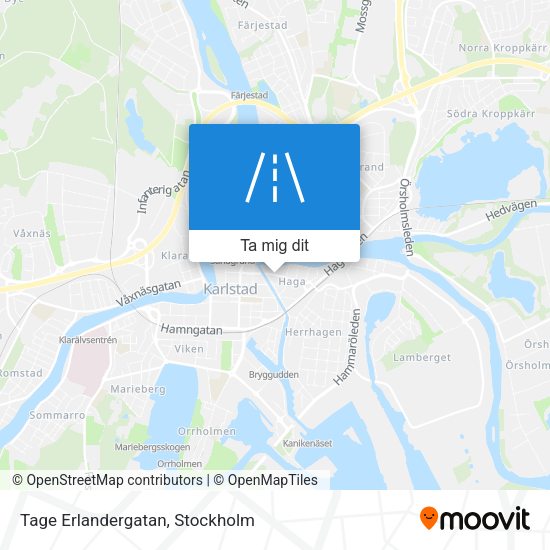 Tage Erlandergatan karta