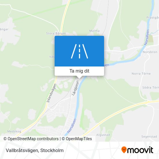 Vallbråtsvägen karta