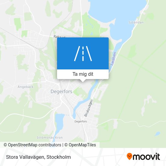 Stora Vallavägen karta