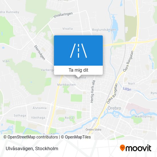 Ulvåsavägen karta