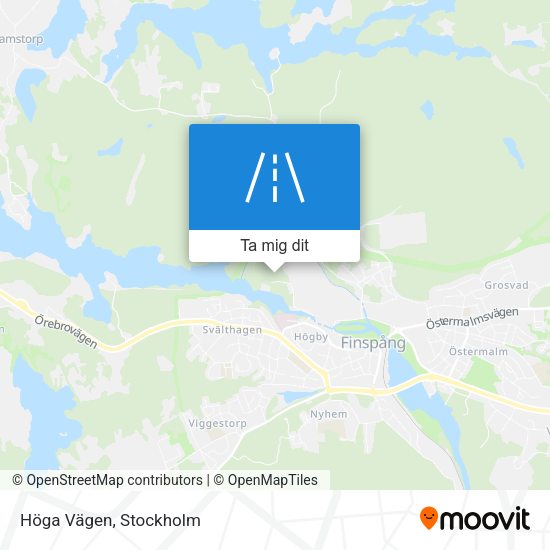 Höga Vägen karta