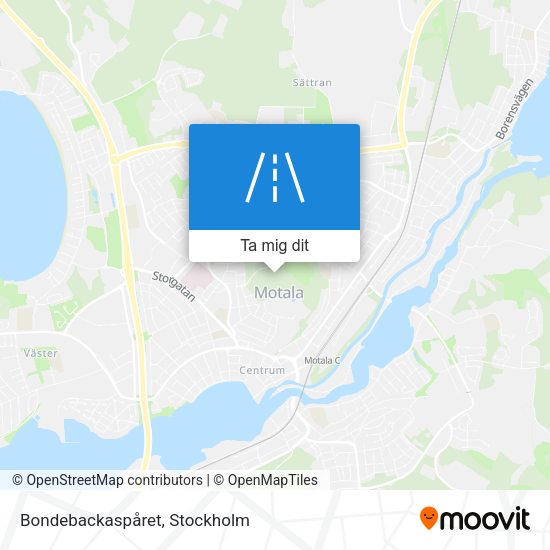 Bondebackaspåret karta