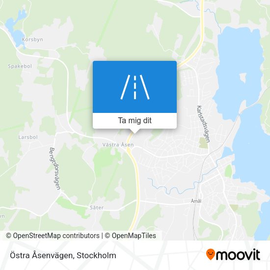 Östra Åsenvägen karta