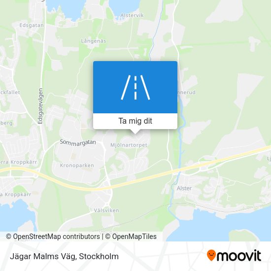 Jägar Malms Väg karta