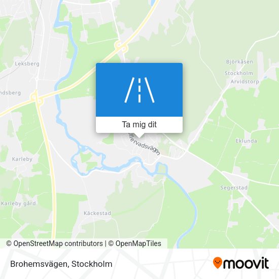Brohemsvägen karta