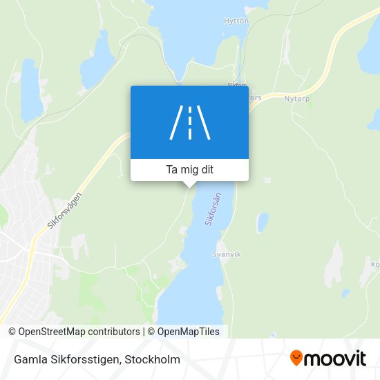 Gamla Sikforsstigen karta