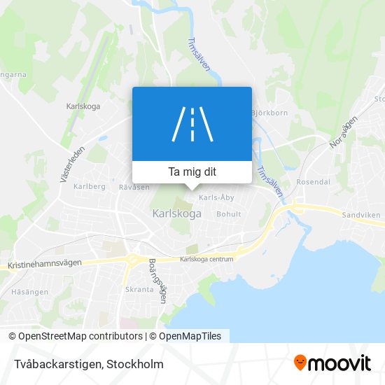 Tvåbackarstigen karta