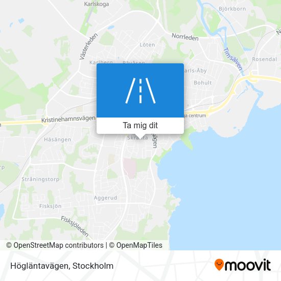 Högläntavägen karta