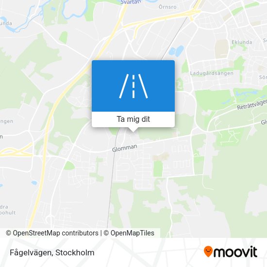 Fågelvägen karta