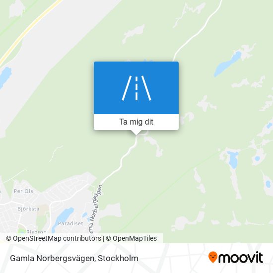 Gamla Norbergsvägen karta