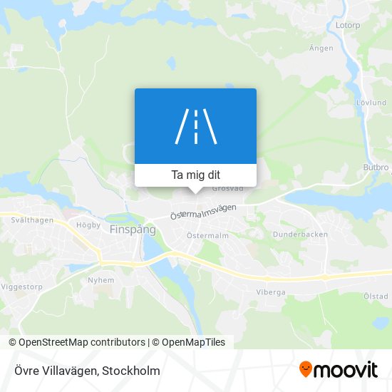 Övre Villavägen karta