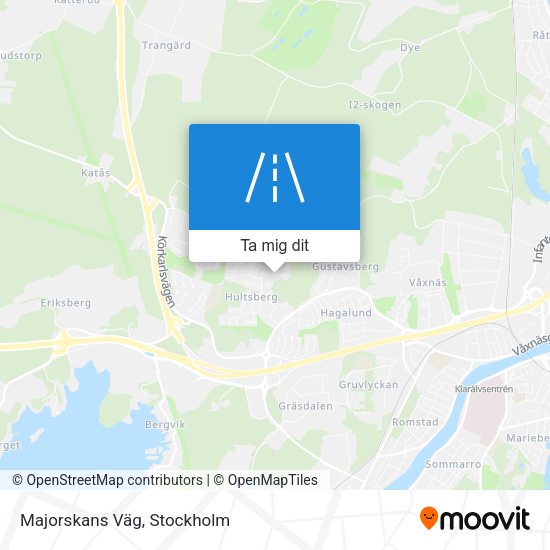 Majorskans Väg karta
