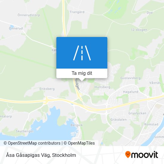 Åsa Gåsapigas Väg karta