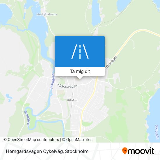 Hemgårdsvägen Cykelväg karta