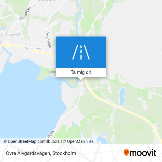 Övre Älvgårdsvägen karta