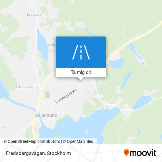 Fredsbergavägen karta