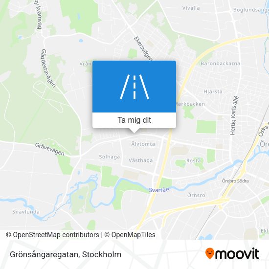 Grönsångaregatan karta