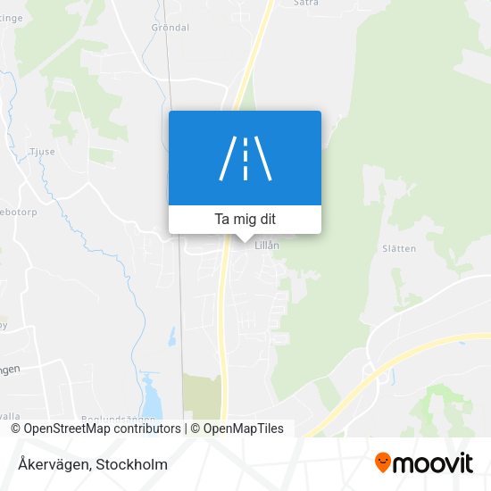 Åkervägen karta