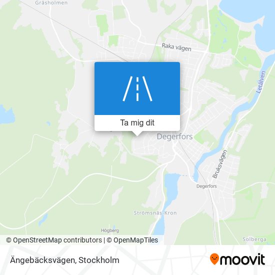 Ängebäcksvägen karta