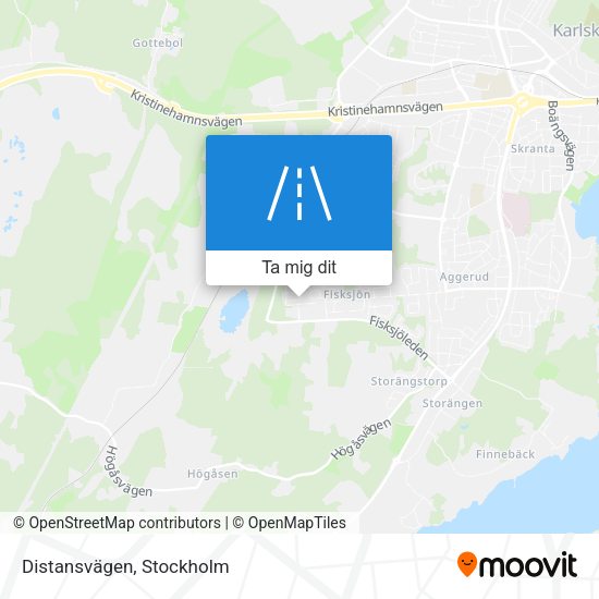 Distansvägen karta