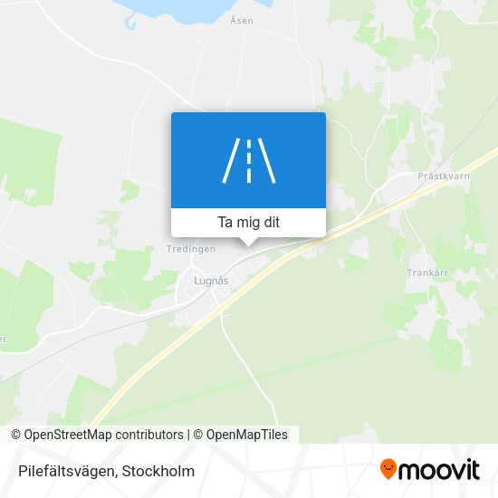 Pilefältsvägen karta