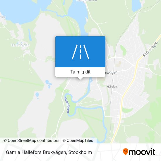 Gamla Hällefors Brukvägen karta