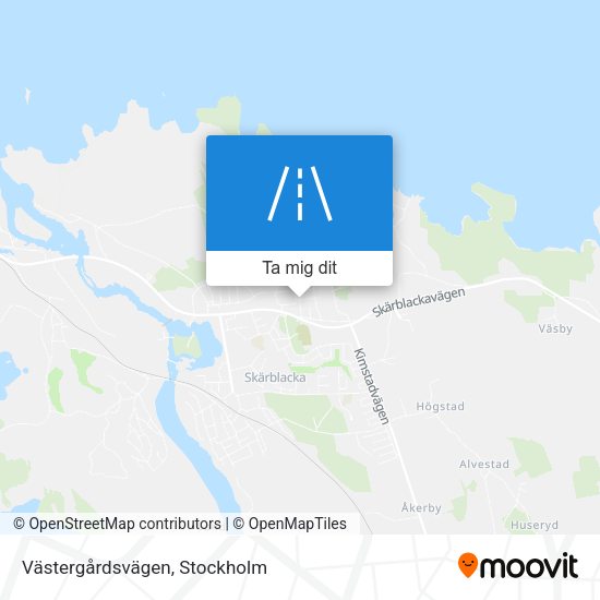Västergårdsvägen karta