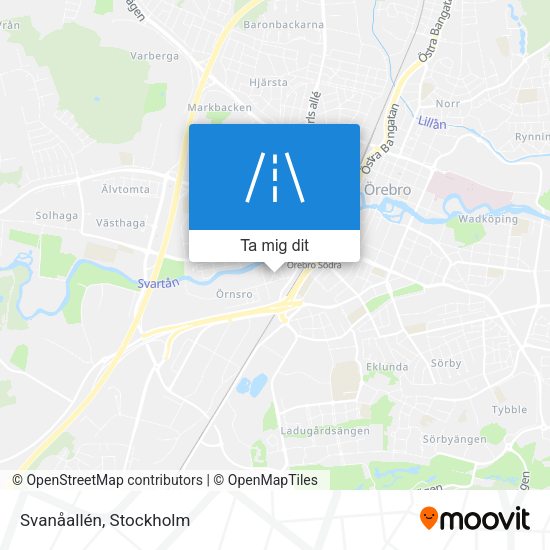 Svanåallén karta