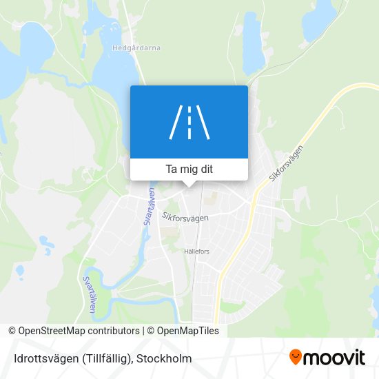 Idrottsvägen (Tillfällig) karta