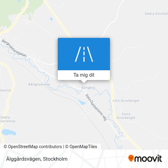 Älggårdsvägen karta
