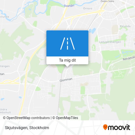 Skjutsvägen karta