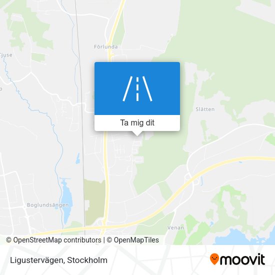 Ligustervägen karta