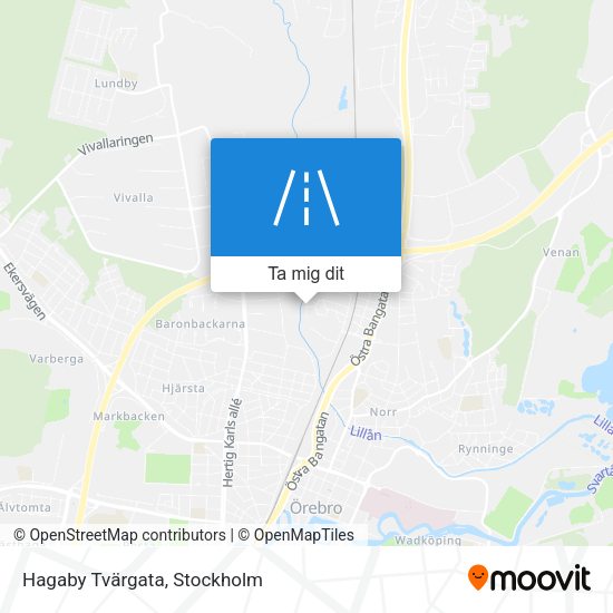 Hagaby Tvärgata karta