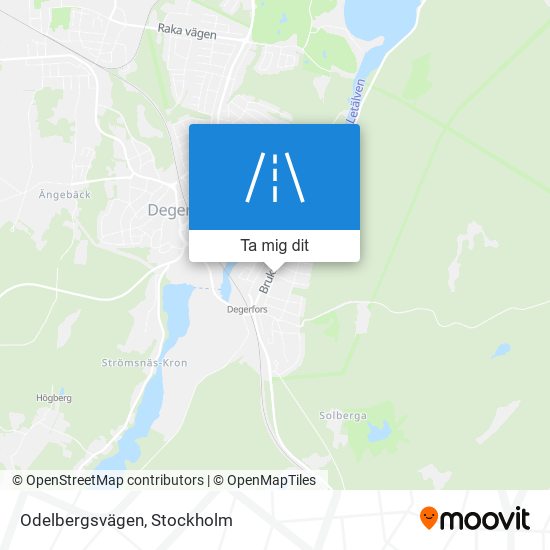 Odelbergsvägen karta