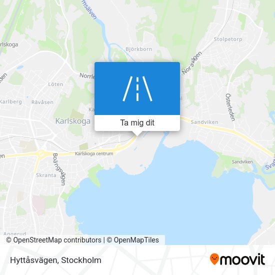 Hyttåsvägen karta