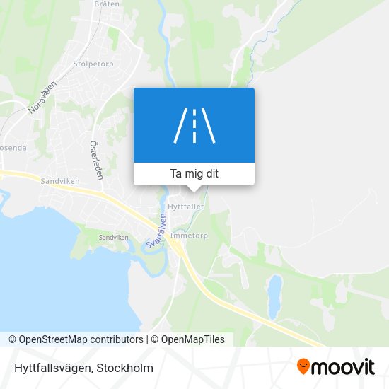 Hyttfallsvägen karta