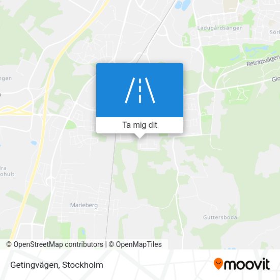 Getingvägen karta
