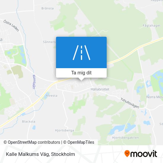 Kalle Malkums Väg karta