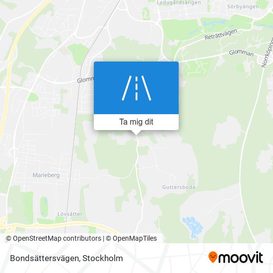 Bondsättersvägen karta