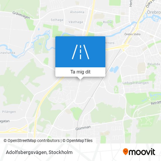 Adolfsbergsvägen karta
